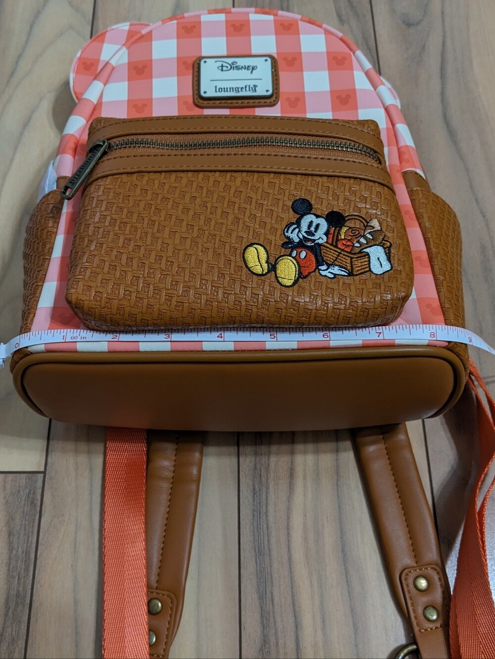 NWT! Loungefly Disney 's Mickey Mouse Picnic Ears Mini Backpack - Picture 12 of 16